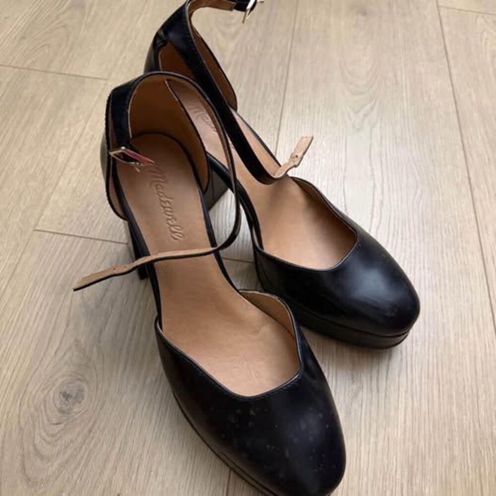 Madewell Black Platform Mary Jane Heels size 8